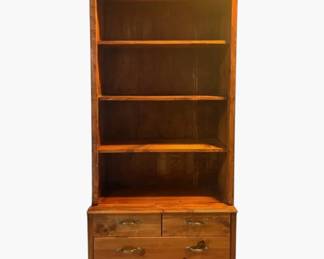 Wooden Bookshelf With Storage