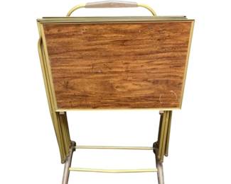 Set Of 4 Vintage Tv Trays
