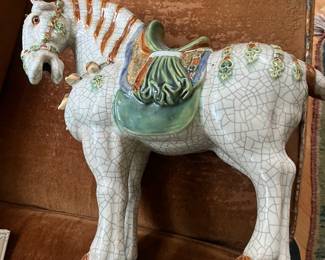 Maitland Smith ceramic Tang Dynasty horse 
