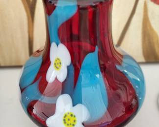 Murano style glass vase