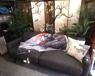 6-panel Asian screen divider (double sided), modern sofa