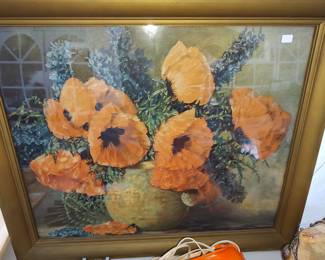 vintage poppy print