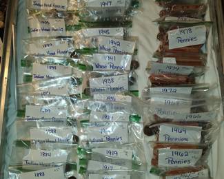 Indian head and wheat pennies