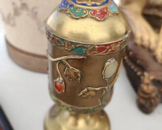 brass inlay jar