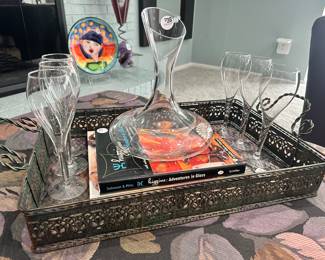 Gorgeous Heritage House "Tulip Flutes" Shown with a Krosno Decanter and More!