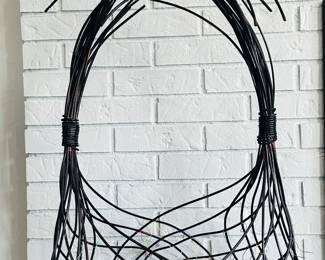 Fantastic Woven Wooden Sculptural Art Basket. 20"w x 16"d x 32"h