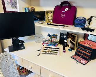 Dell 24" Computer Monitor, Shown with a Collection of My Pretty Strap Apple Watch Bands, a Pair of Coach Wristlets, Vera Bradley Cosmetic Carry All, Lululemon "Never Lost Keychain" and More!