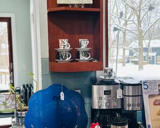 Gorgeous Annie Glass Scalloped Dinner Plate, Several Colors and Sizes Available Shown with a Cuisinart Coffee 12 Cup & Single Serve Combo Coffee Maker, Dary Rees Serving Pieces, Arthur Court Cheese Board with Butterfly Handles and More!