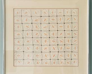Paul Maxwell Abstract Limited Edition Stencil Cadting, Pencil Signed & Numbered 9/200, 25" x 23"