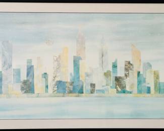 Henry Howells, "Manhattan Rhapsody" Exhibition Poster, Pencil Signed by Artist, 45" x 29"