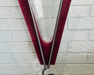 Wonderful Details of the Metal and Glass Art Vase.27"h x 9"d