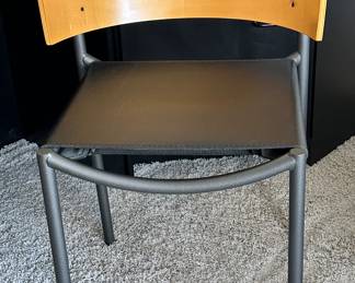 Phillipe Starck (French, B. 1949), "Lila Hunter" Chair with Black Leather Seat, Two Available.