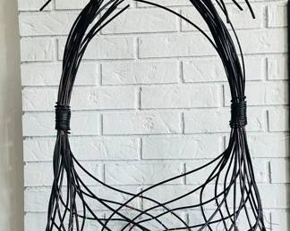Fantastic Woven Wooden Sculptural Art Basket. 20"w x 16"d x 32"h, Made by Local Bloomfield Artist.