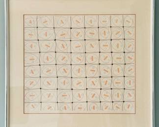 Paul Maxwell Abstract Limited Edition Stencil Casting, Pencil Signed & Numbered 9/200, 25" x 23"