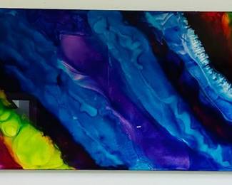 Incredible Joseph Ferris (Boca Raton) Original Fine Metal Arts Designer, Signed in Verso, 24" x 72", Can be Hung Vertical or Horizontal.