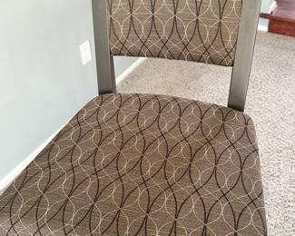 Detailed View of the Amisco Industries (Canada) Pair of Counter Height Barstools, 18"w x 19"d x 43"h. Seat Is 30"h. 