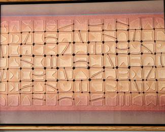 Paul Maxwell (American, B. 1925), "Data", Acrylic Casting Pencil Signed & Numbered with COA. 42" x 32"