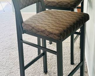 Amisco Industries (Canada) Pair of Counter Height Barstools, 18"w x 19"d x 43"h. Seat Is 30"h. 