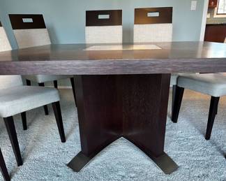 View of the Stunning Excelsior Designs Italian Square Dining Table Pedestal Base.