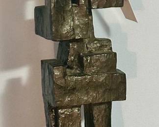 Stunning Austin Productions Cubist Mid Century Modern Jazz Player (c.1965) Sculpture, 28.5"H x 6"W x 4"D.
