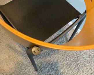 XO Stamp on the Incredible Phillipe Starck (French, B. 1949),  "Lila Hunter" Chair with Black Leather Seat., 1980s