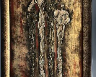 Original Impressionist Style Mixed Media by Irina Russkol, (Ukraine) Untitled, Oil and Acrylic on Paper.