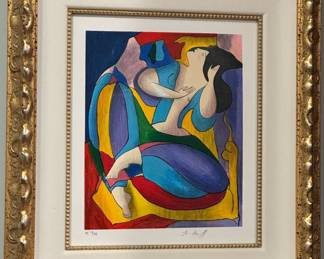 Linda Le Kinff, "Eclypse" (French, B. 1949) Limited Edition Hand Signed in Pencil Serigraph