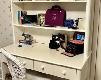 Still More Great Decor Available Including a Wicker Desk Chair (54"D x 21"W x 36"H) and Canadian Made Desk with Attached Bookshelf (47"W x 23"D x 72"H), Wonderful Books and More.