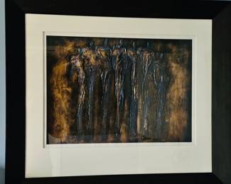 Additional Piece by Irina Russkol, "Good Company" Original Mixed Media (Oil & Acrylic) on Paper with COA, c. 2009.