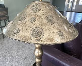 Another View of the Postmodern Leeazanne Table Lamp Shade and Finial.