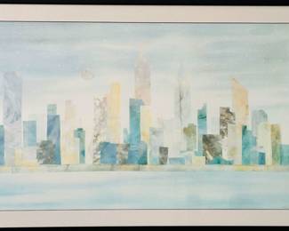 Henry Howells, "Manhattan Rhapsody" Exhibition Poster, Pencil Signed by Artist, 45" x 29"
