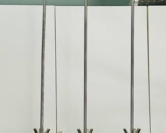 Three Maxim Lighting International Incandescent Luminaire Hanging Lights in Polished Silver, Gorgeous!