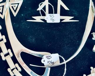 That Stunning Sterling Silver Choker in the Center Weighs 106g!