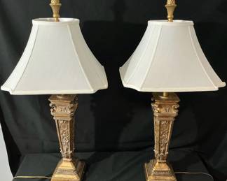 Set of 2 Ornate Lamps