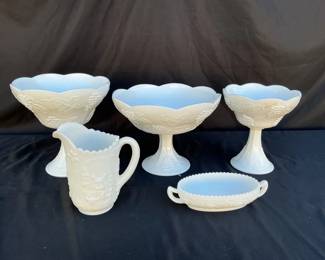 Milk Glass Goblet And Decor