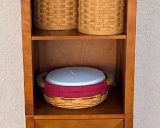 Tower Storage Cabinet And Longaberger Baskets