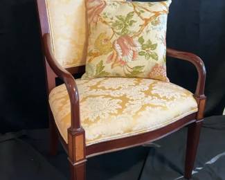Yellow Regency Arm Chair
