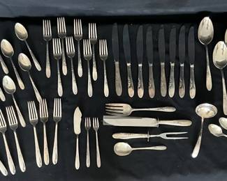 Easterling Rose Spray Sterling Flatware