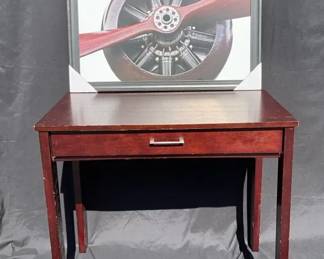 Small Desk And Framed Print 