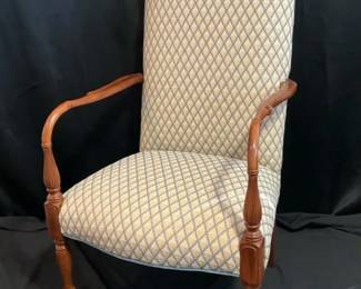 Upholstered Wooden Armchair