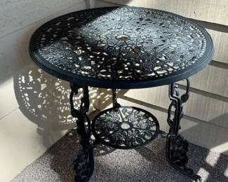 Ornate Iron Patio Table
