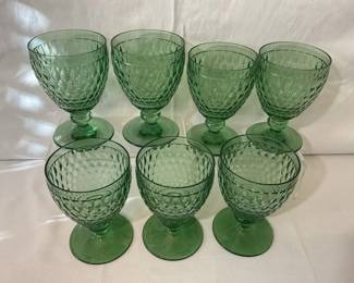 Villeroy And Boch Boston Green Goblets