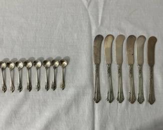 Sterling Salt Spoons And Butter Knives