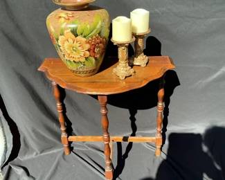 Half Moon Console Table And Decor