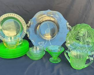 Uranium And Yellow Vaseline Glassware