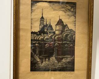 Signed Woodcut Print