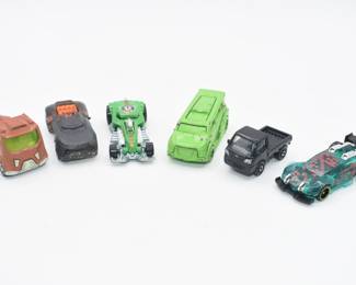A Collection of Matchbox and Hot Wheels Die-Cast Vehicles, including a Matchbox Green Ghost Robot Truck
