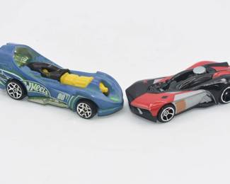 A Pair of Hot Wheels Power Rocket and Night Burner Die-Cast Cars
