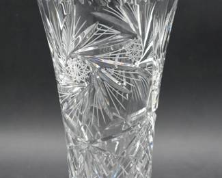 Bohemia Crystal Pinwheel Cut Crystal Vase
