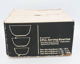 Anchor Hocking 'The Harvest Amber Collection' 3-Piece Serving Bowl Set, M400/742
